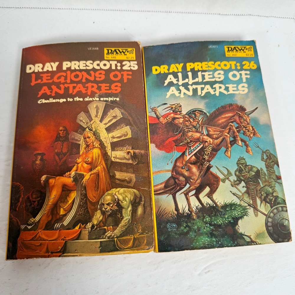 Dray Prescot 25 26 Legions Allies of Antares 1981 1st Print DAW Sci-Fi‎ Books